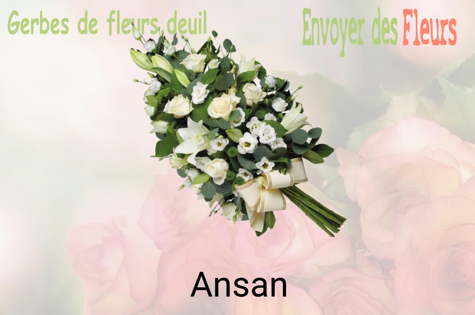 Gerbe de fleurs de deuil livrée à Ansan